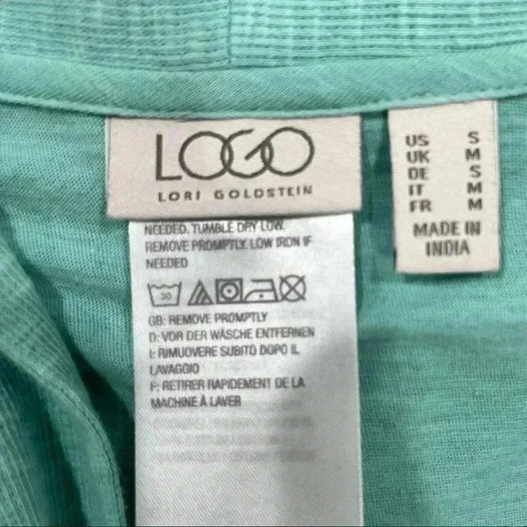 Logo Lori Goldstein Mint lightweight sleeveless jacket eyelet detailing - Picture 6 of 6